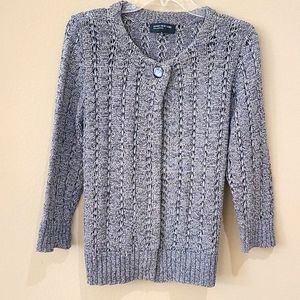 Jones New York 3/4 sleeve open front sweater